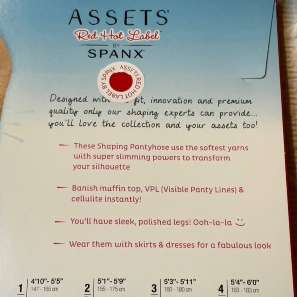 SPANX Red Hot Label High-Waist Sheers Shaping Pantyhose. Black. Size 6F